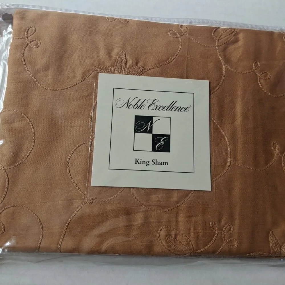NOBLE EXCELLENCE MATALAN EMBROIDERED GOLD (1) KING PILLOW SHAM 20X36 Dillards